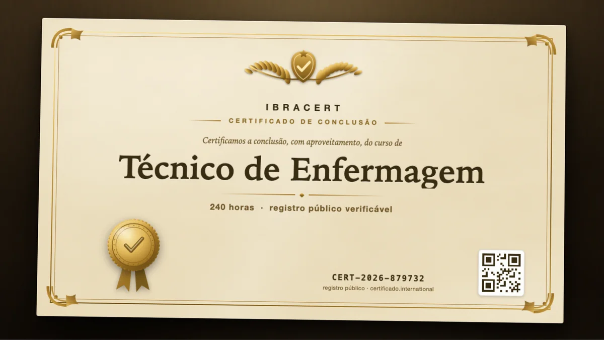 Capa do curso Técnico de Enfermagem