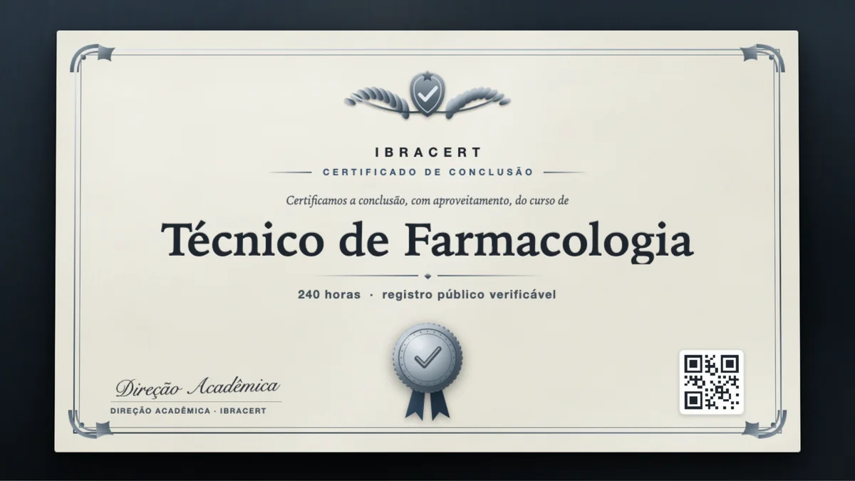Capa do curso Técnico de Farmacologia