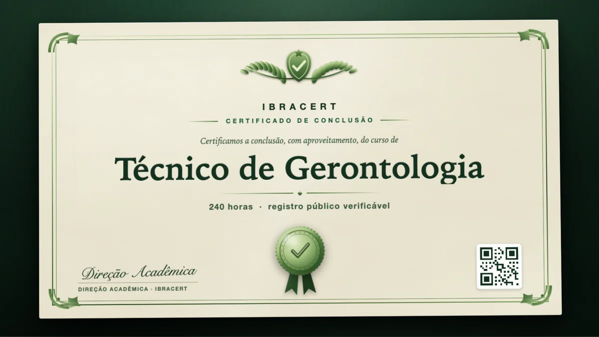 Capa do curso Técnico de Gerontologia