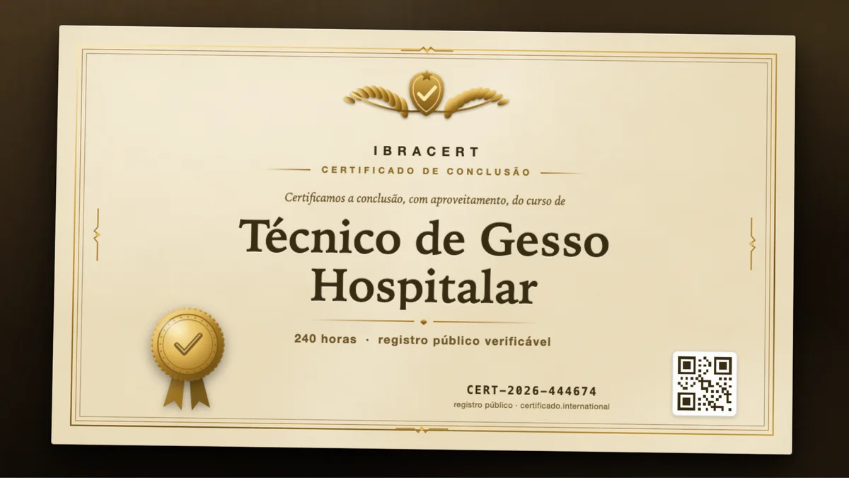 Capa do curso Técnico de Gesso Hospitalar