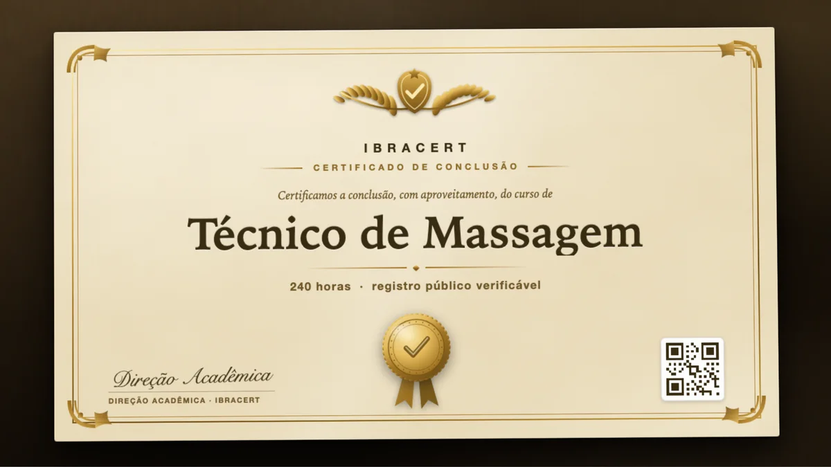 Capa do curso Técnico de Massagem