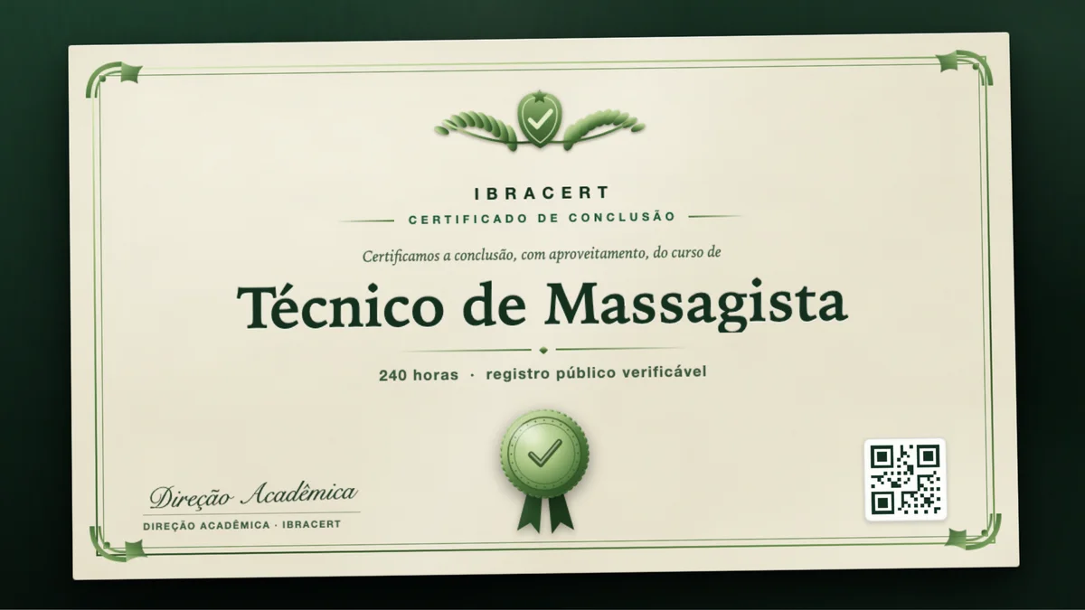 Capa do curso Técnico de Massagista