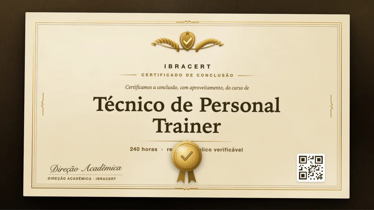 Capa do curso Técnico de Personal Trainer