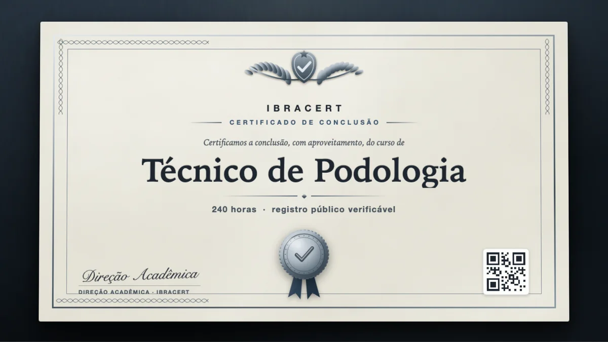 Capa do curso Técnico de Podologia