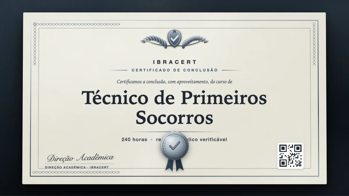 Capa do curso Técnico de Primeiros Socorros