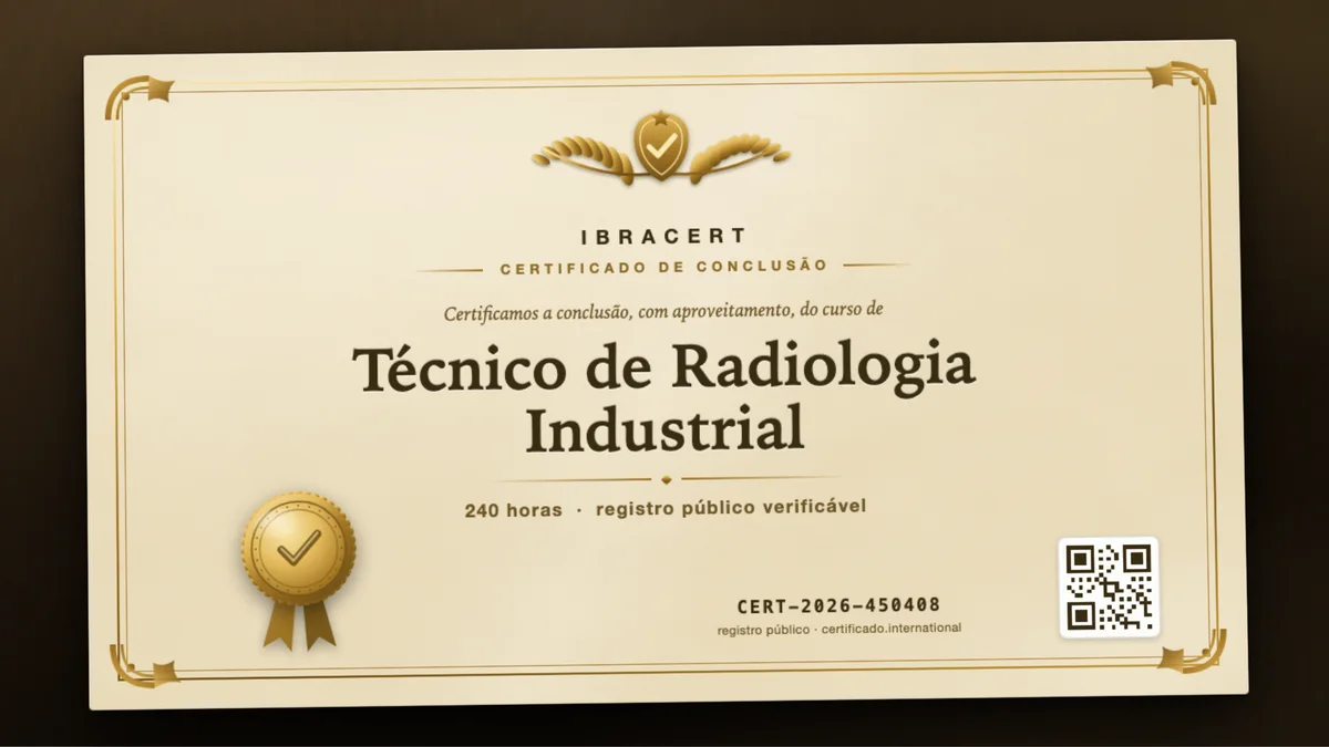 Capa do curso Técnico de Radiologia Industrial