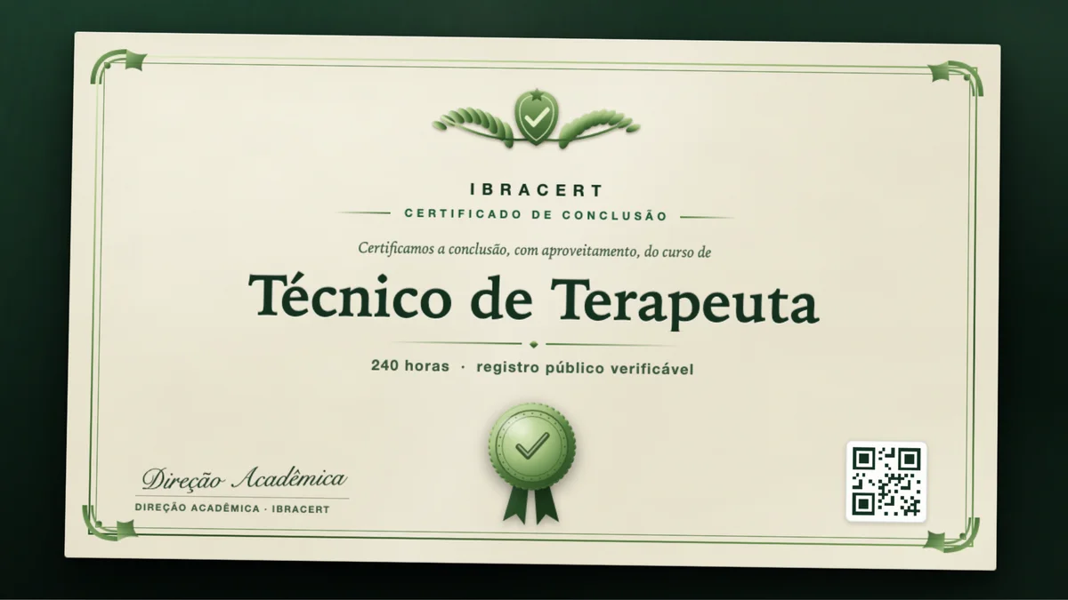 Capa do curso Técnico de Terapeuta