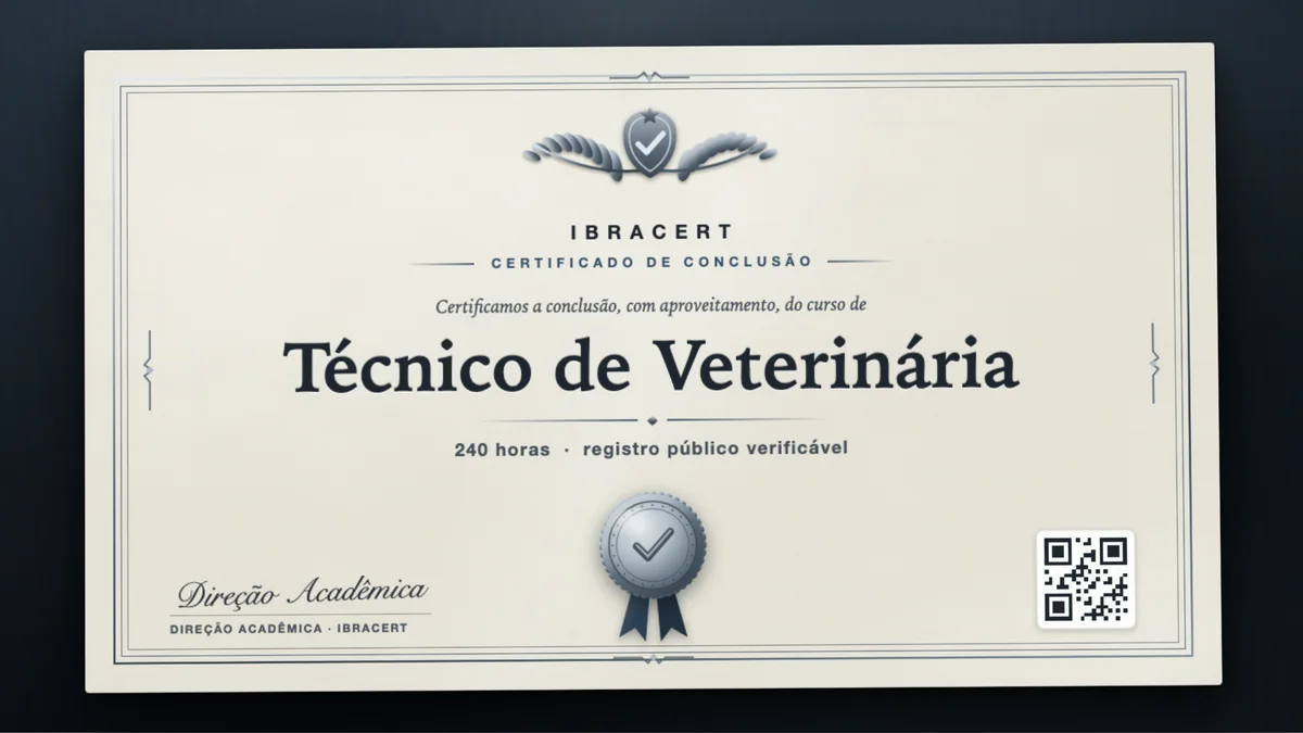 Capa do curso Técnico de Veterinária