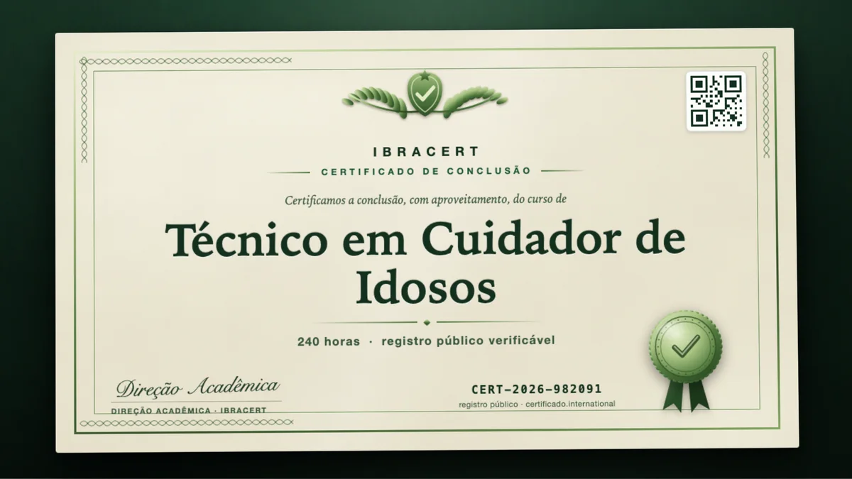 Capa do curso Técnico em Cuidador de Idosos