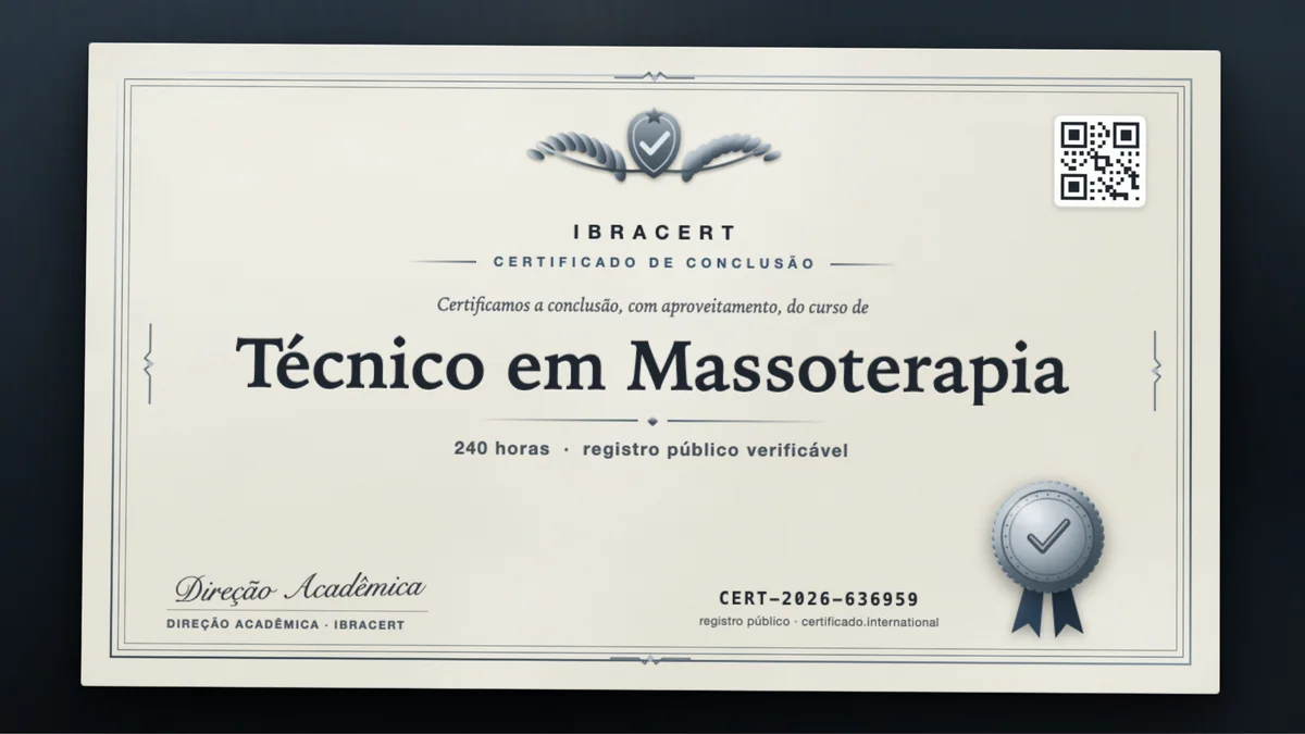 Capa do curso Técnico em Massoterapia