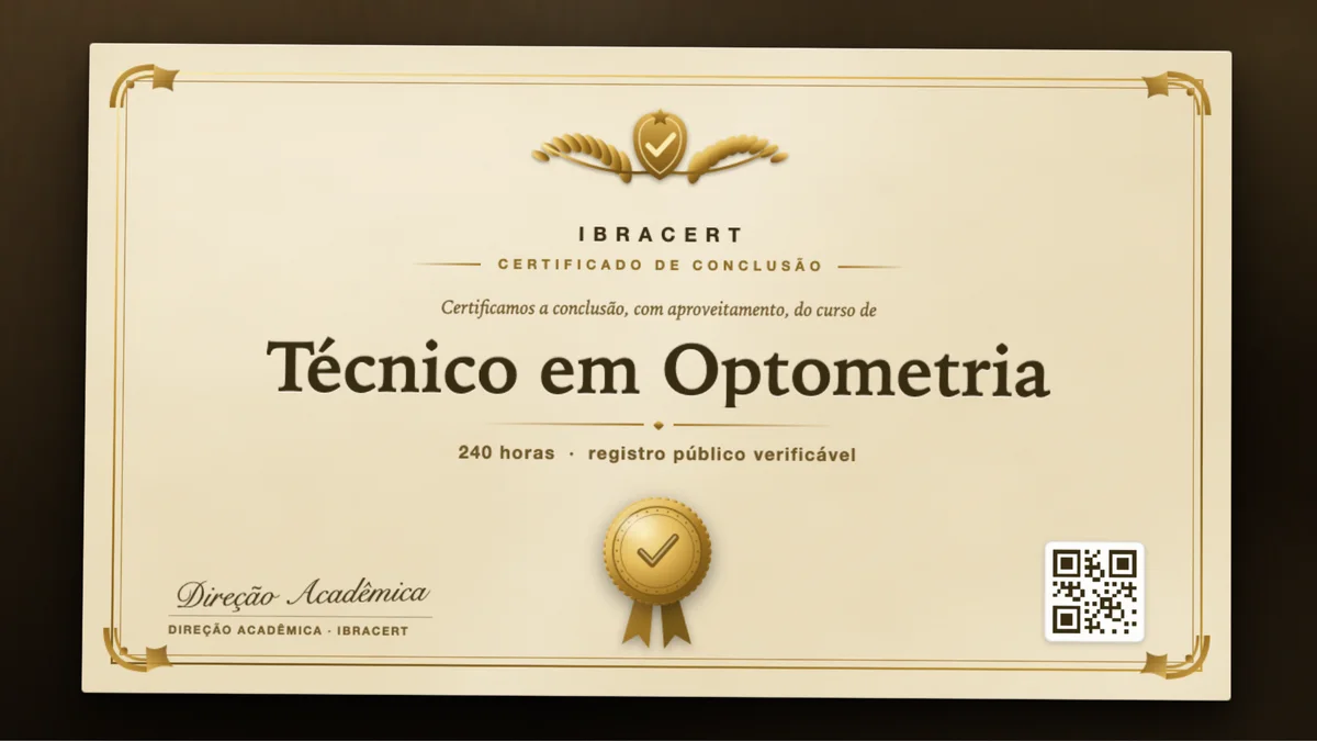 Capa do curso Técnico em Optometria