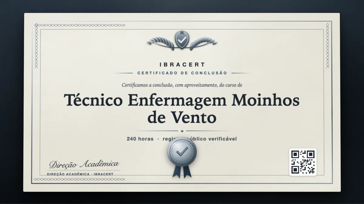 Capa do curso Técnico Enfermagem Moinhos de Vento