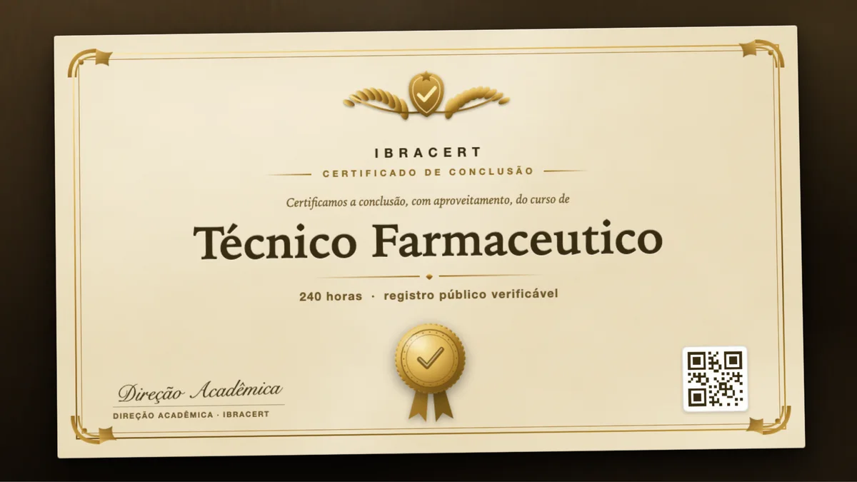 Capa do curso Técnico Farmaceutico