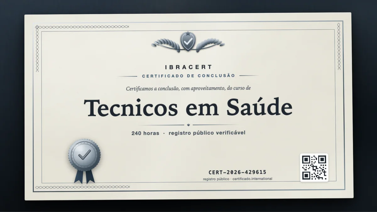 Capa do curso Tecnicos em Saúde