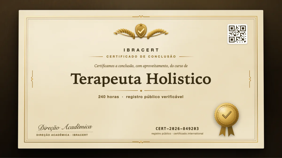 Capa do curso Terapeuta Holistico