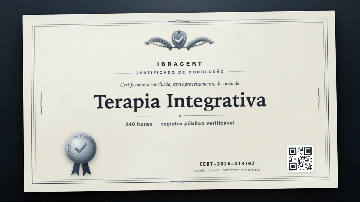 Capa do curso Terapias Integrativas