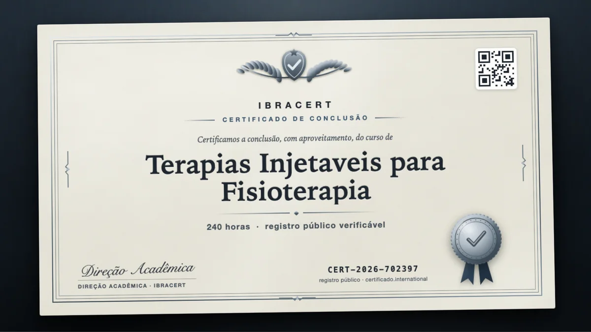 Capa do curso Terapias Injetaveis para Fisioterapia