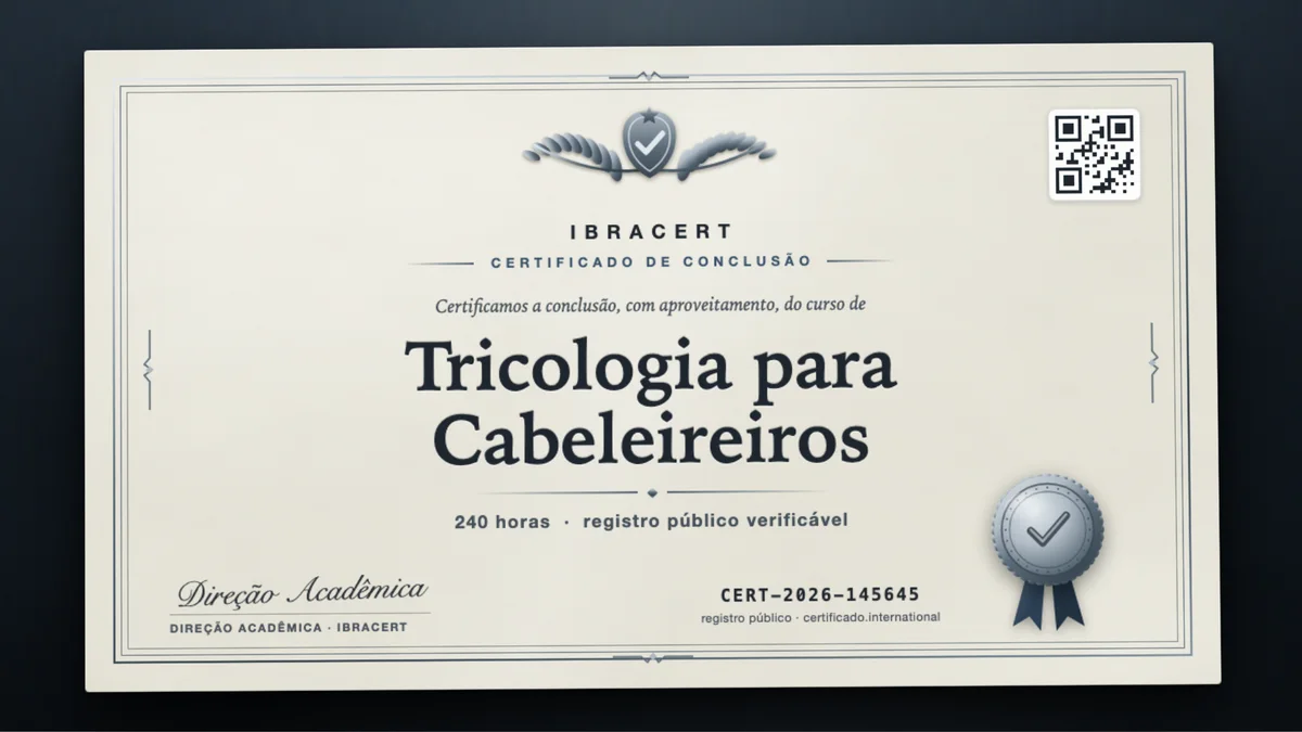 Capa do curso Tricologia para Cabeleireiros