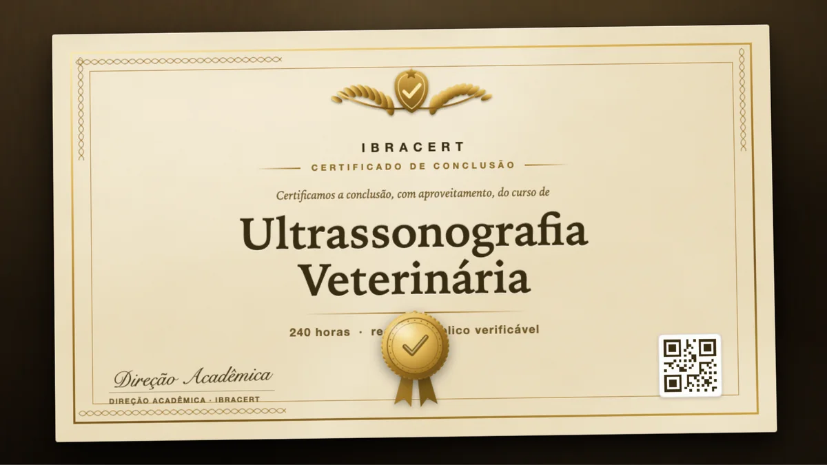 Capa do curso Ultrassonografia Veterinária