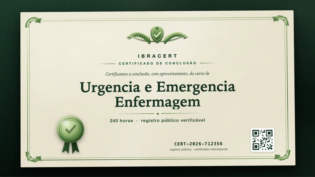 Capa do curso Urgencia e Emergencia Enfermagem