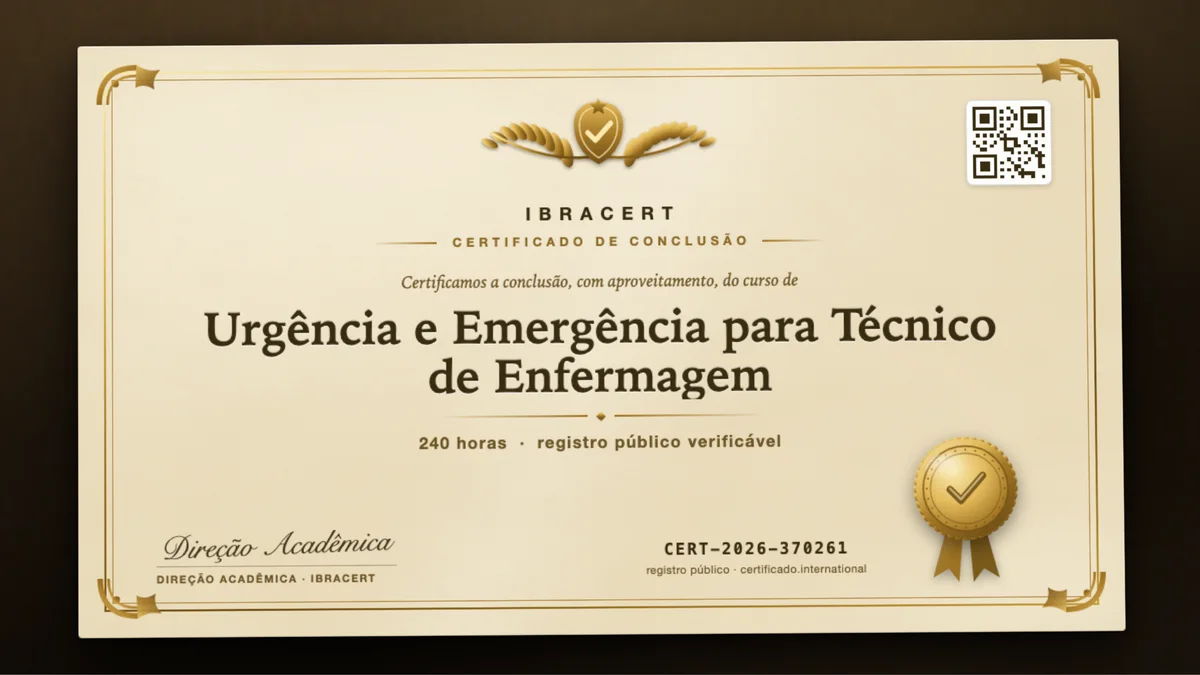 Capa do curso Urgência e Emergência para Técnico de Enfermagem