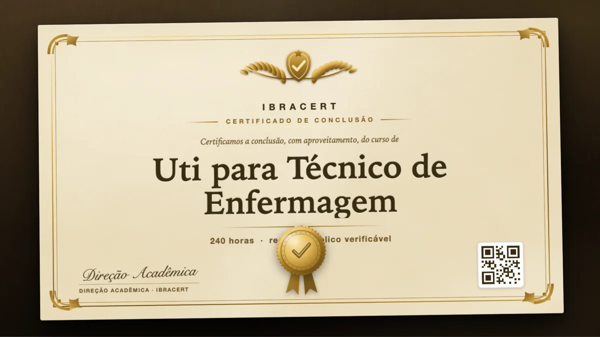 Capa do curso Uti para Técnico de Enfermagem