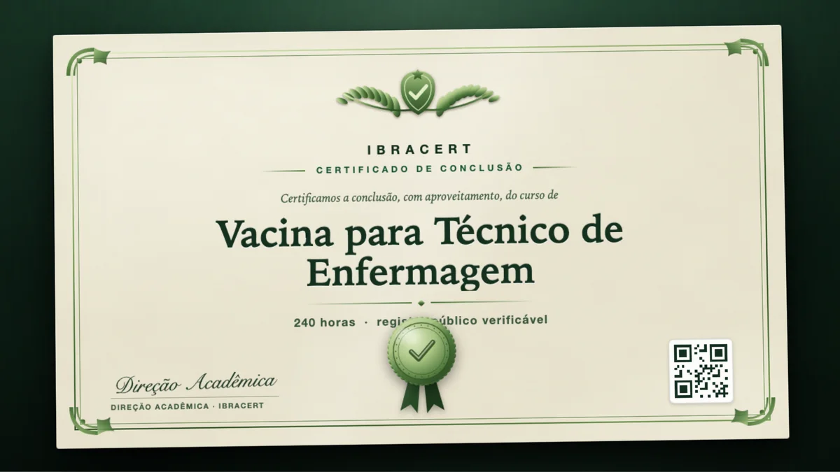 Capa do curso Vacina para Técnico de Enfermagem