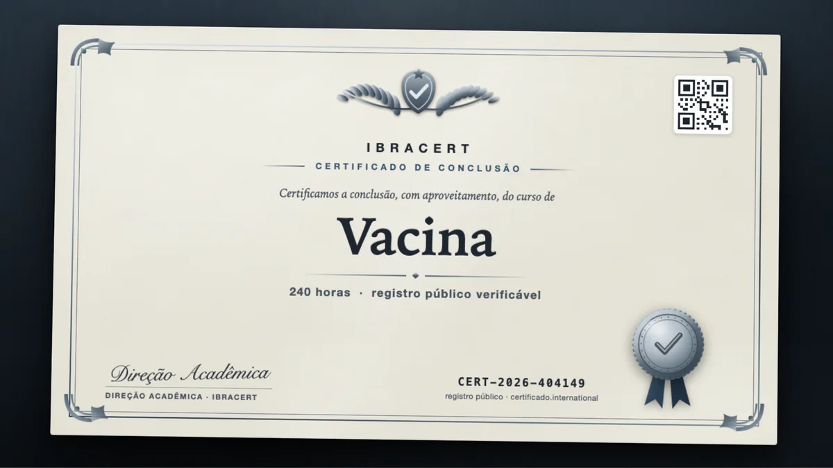 Capa do curso Vacina