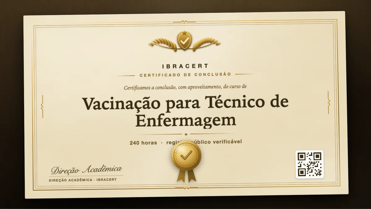 Capa do curso Vacinação para Técnico de Enfermagem