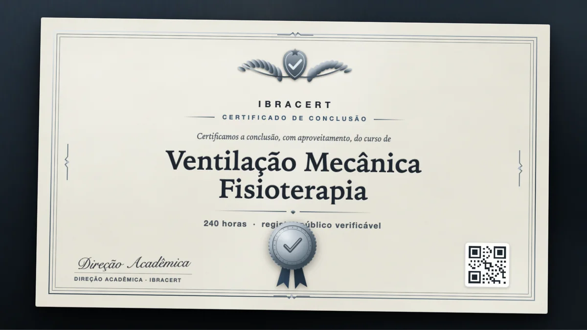 Capa do curso Ventilação Mecânica Fisioterapia
