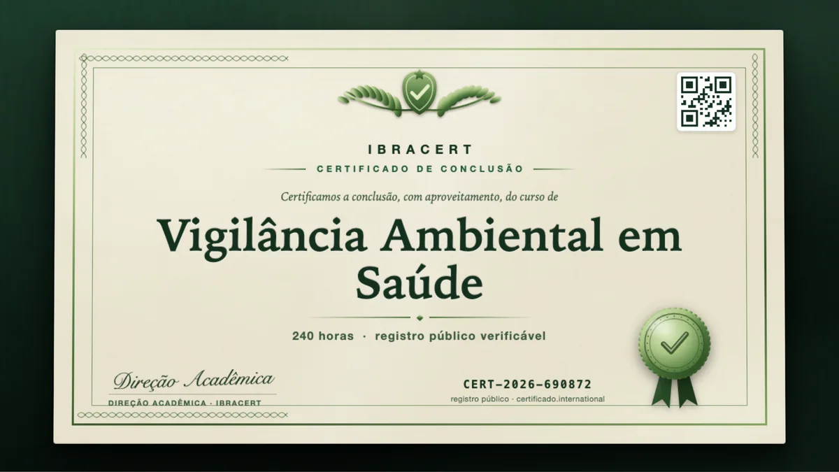 Capa do curso Vigilância Ambiental em Saúde