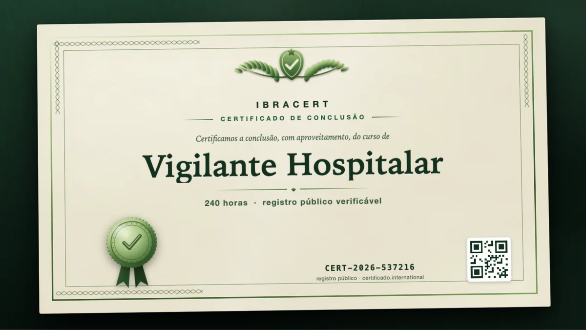 Capa do curso Vigilante Hospitalar