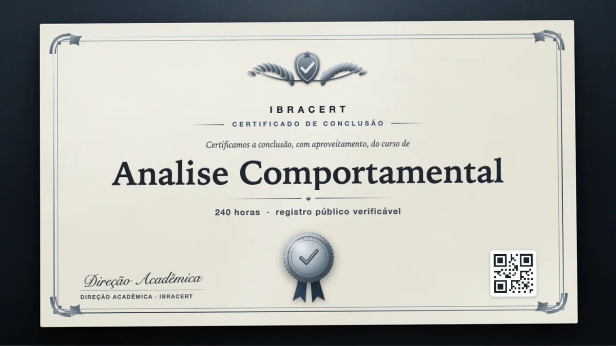 Capa do curso Analise Comportamental