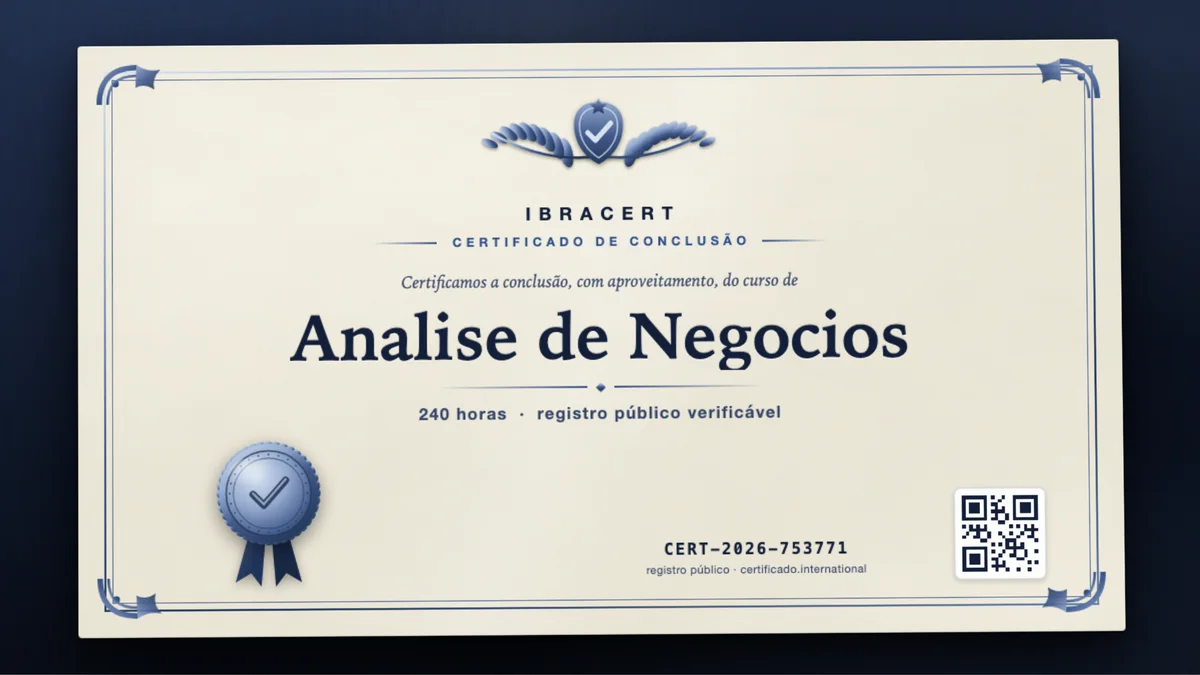 Capa do curso Analise de Negocios