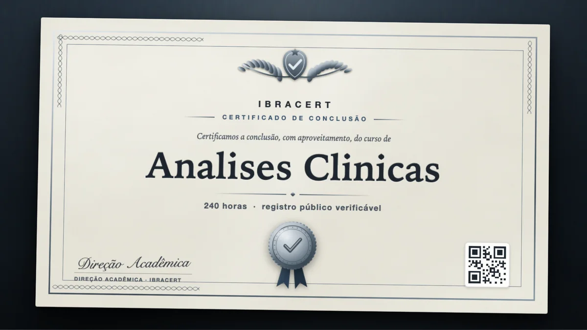 Capa do curso Analises Clinicas