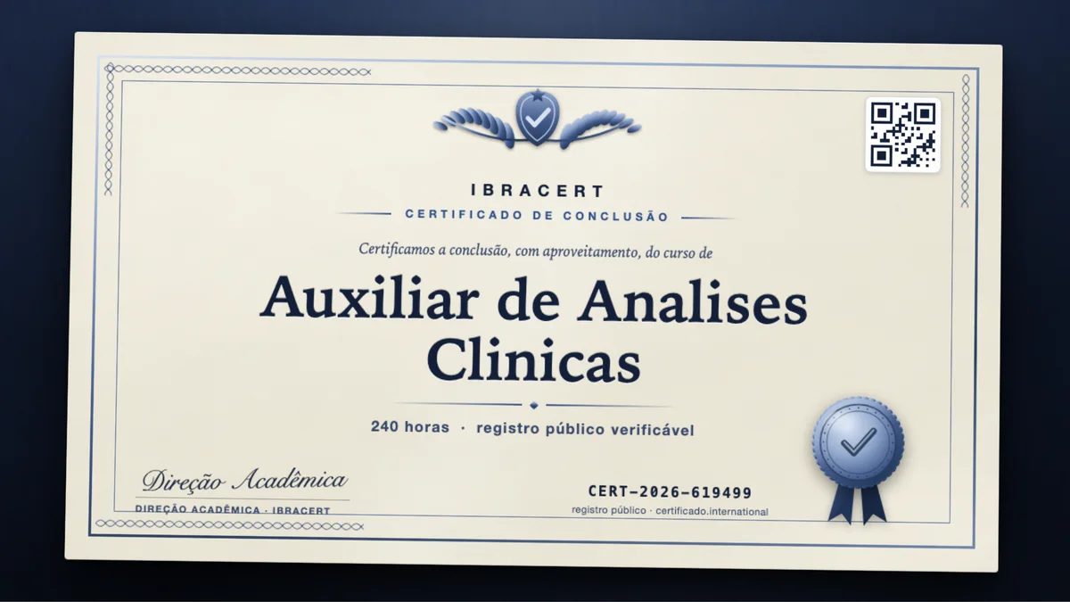 Capa do curso Auxiliar de Analises Clinicas
