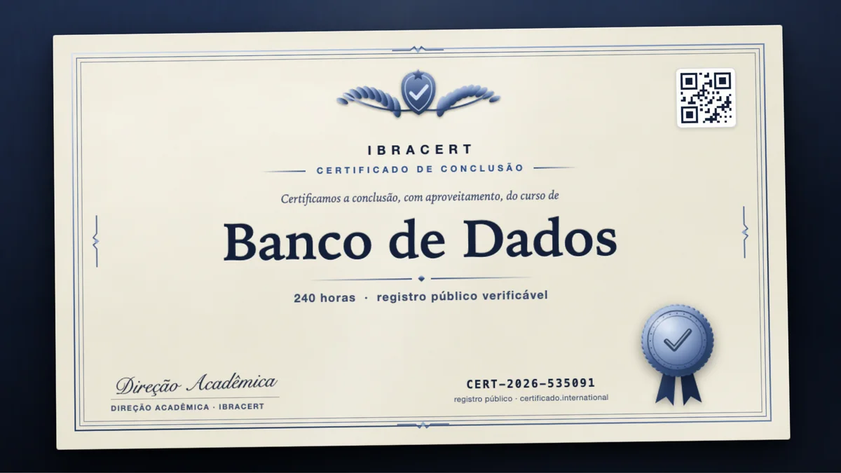 Capa do curso Banco de Dados