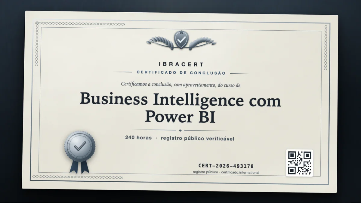Capa do curso Business Intelligence com Power BI