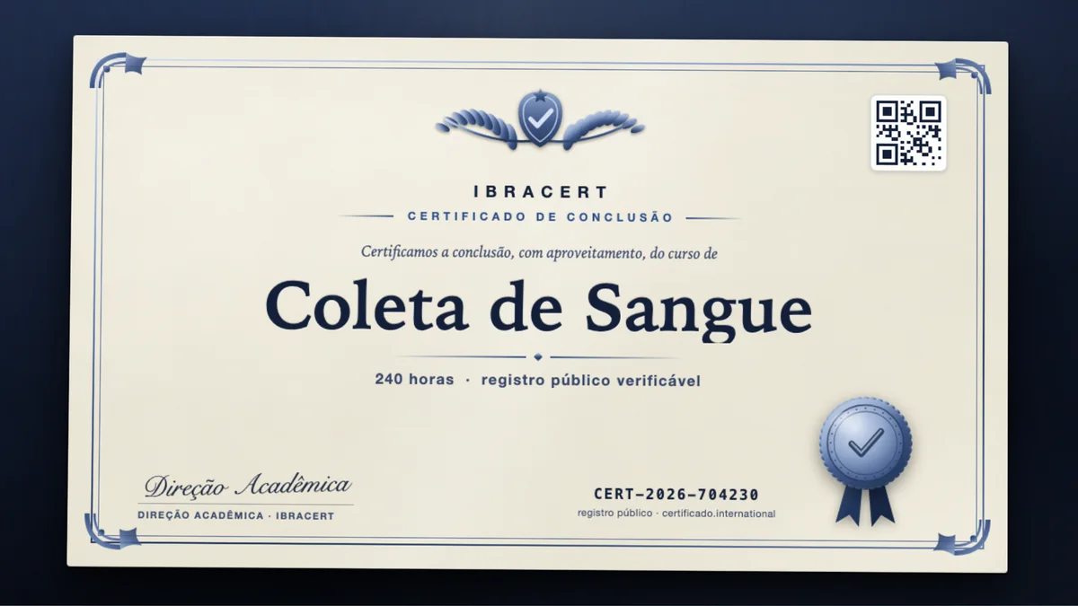 Capa do curso Coleta de Sangue