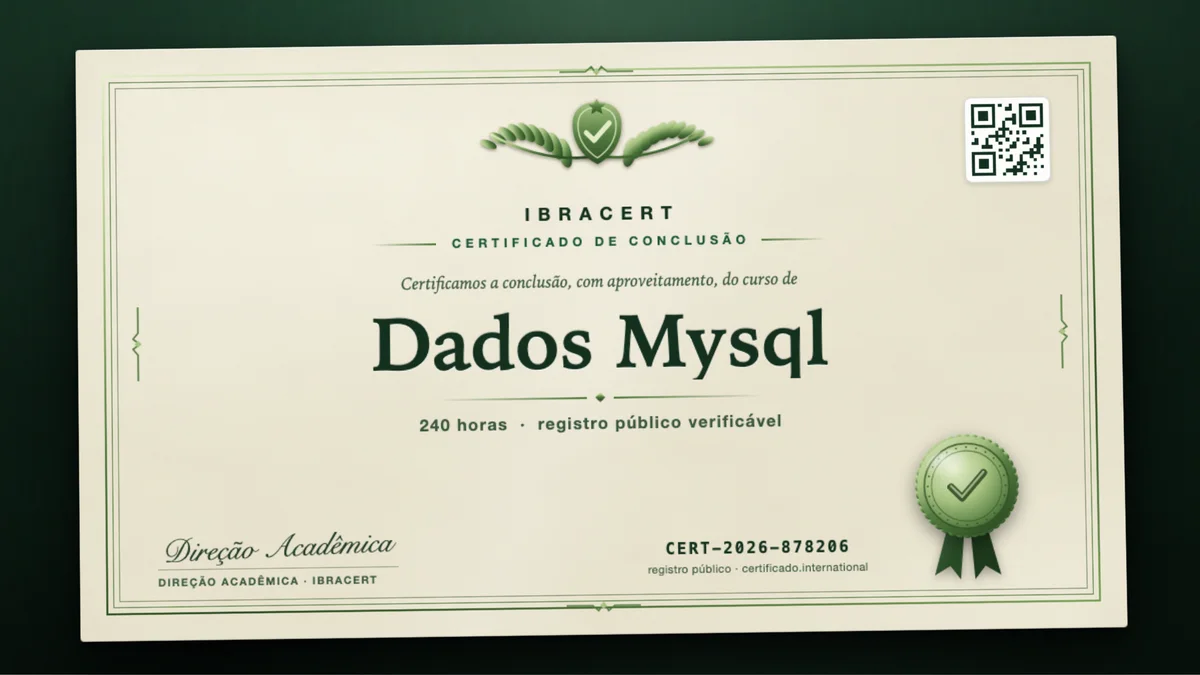Capa do curso Dados Mysql