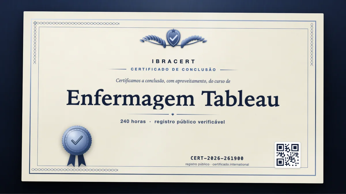 Capa do curso Enfermagem Tableau