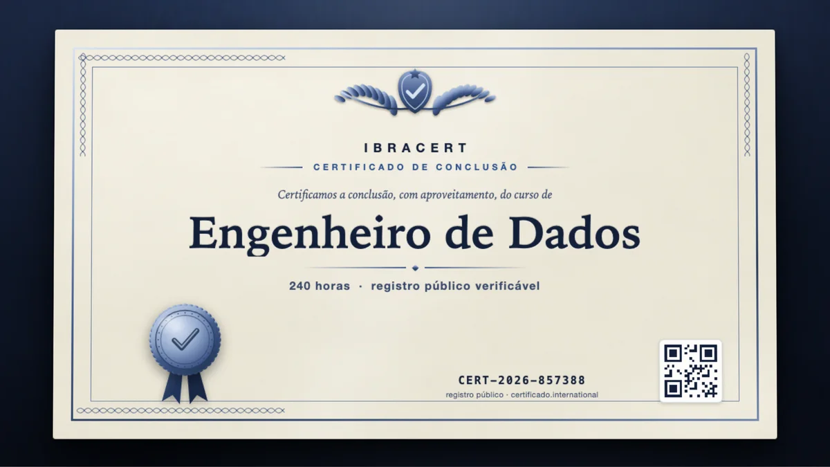Capa do curso Engenheiro de Dados
