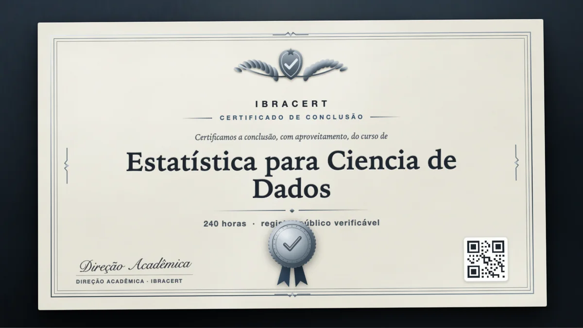 Capa do curso Estatística para Ciencia de Dados