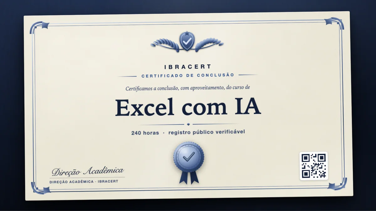 Capa do curso Excel com IA