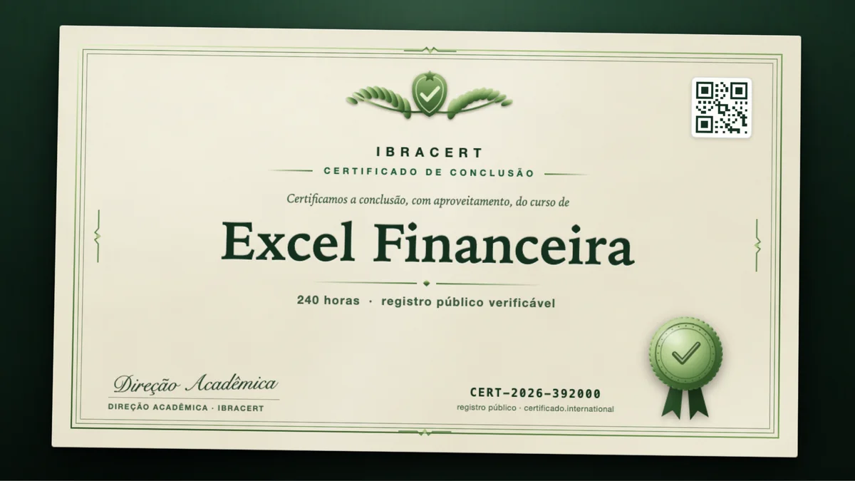 Capa do curso Excel Financeira