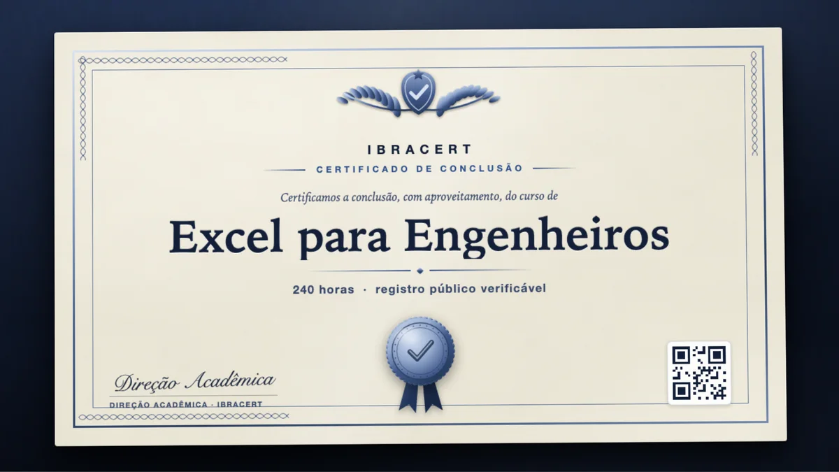 Capa do curso Excel para Engenheiros