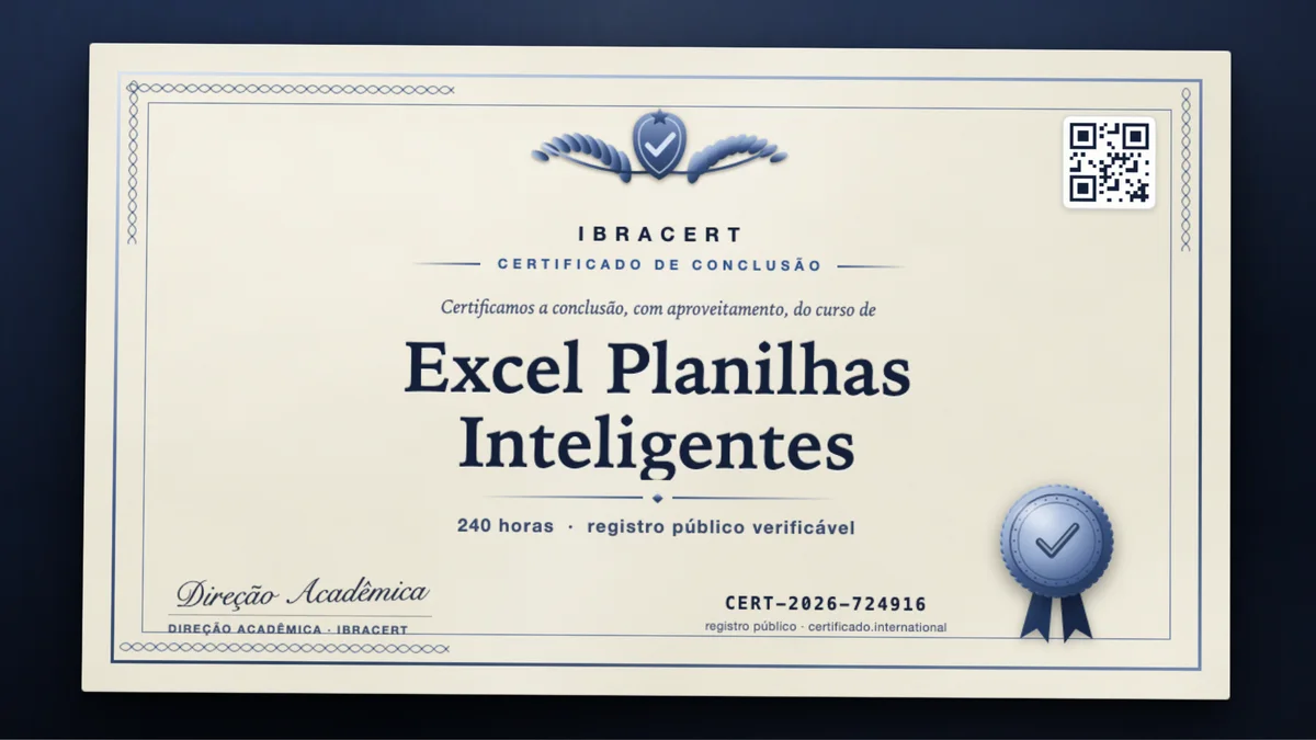 Capa do curso Excel Planilhas Inteligentes