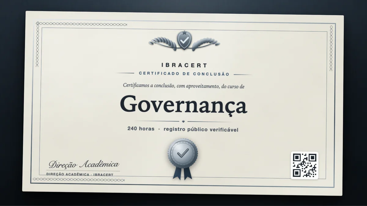 Capa do curso Governança