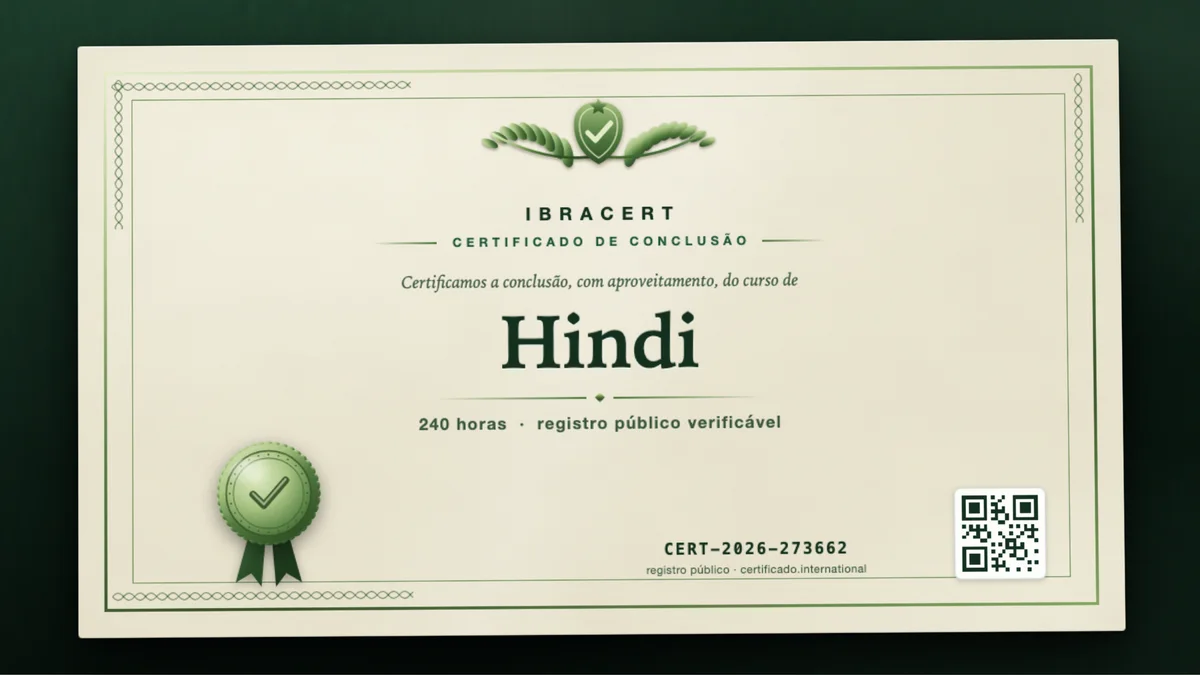 Capa do curso Hindi