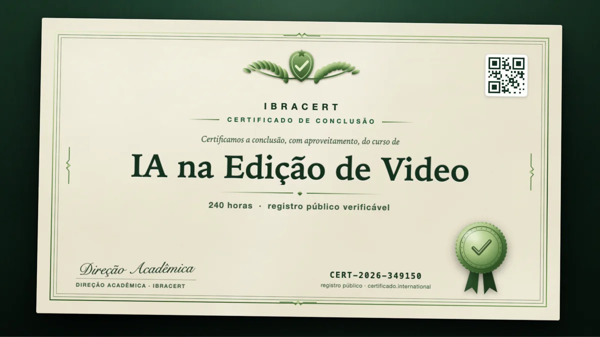 Capa do curso IA na Edição de Video